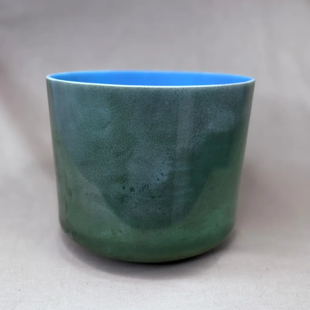 [1936] Dioptase Quartz Crystal Singing Bowl | 8" F Note | A=432 Tuning | #1936
