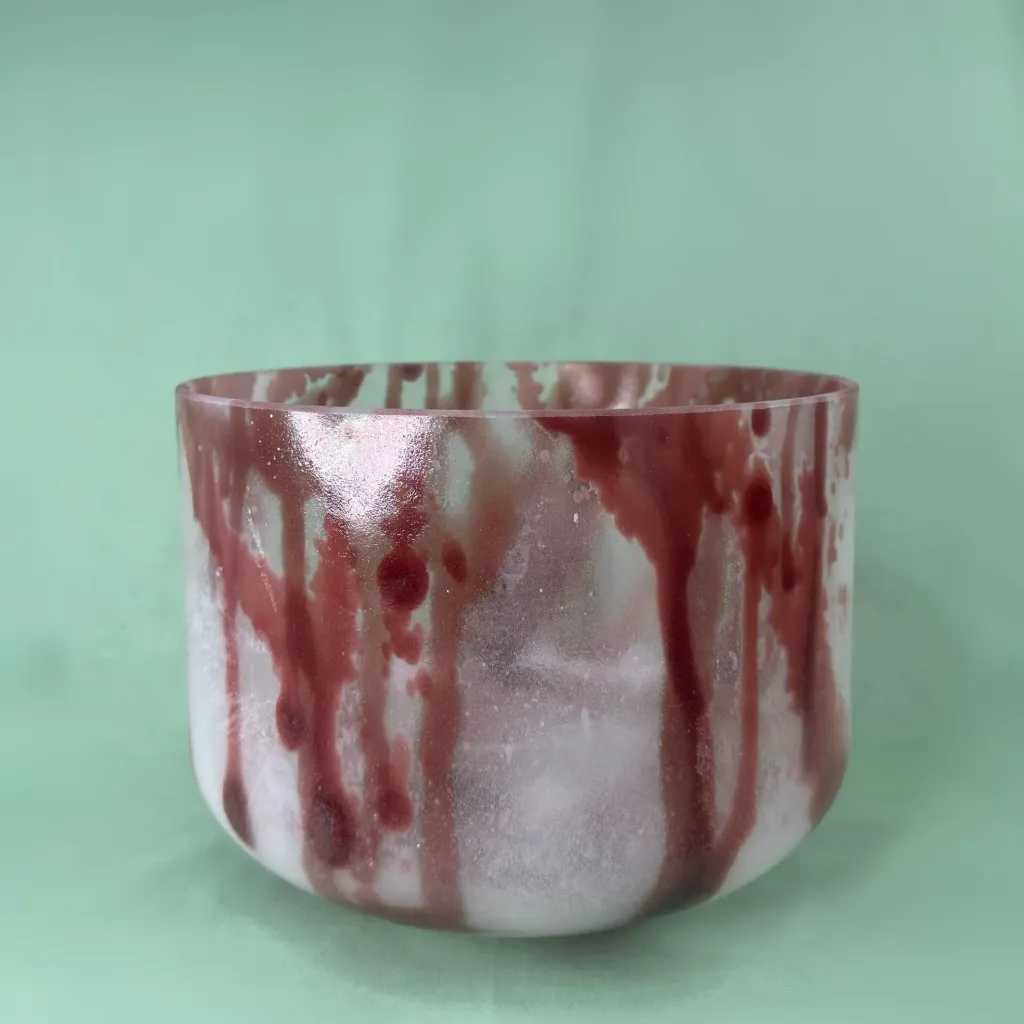 [430] Dragon's Blood Tree Resin Quartz Crystal Singing Bowl | 10" A Note | C=528 Tuning | #430