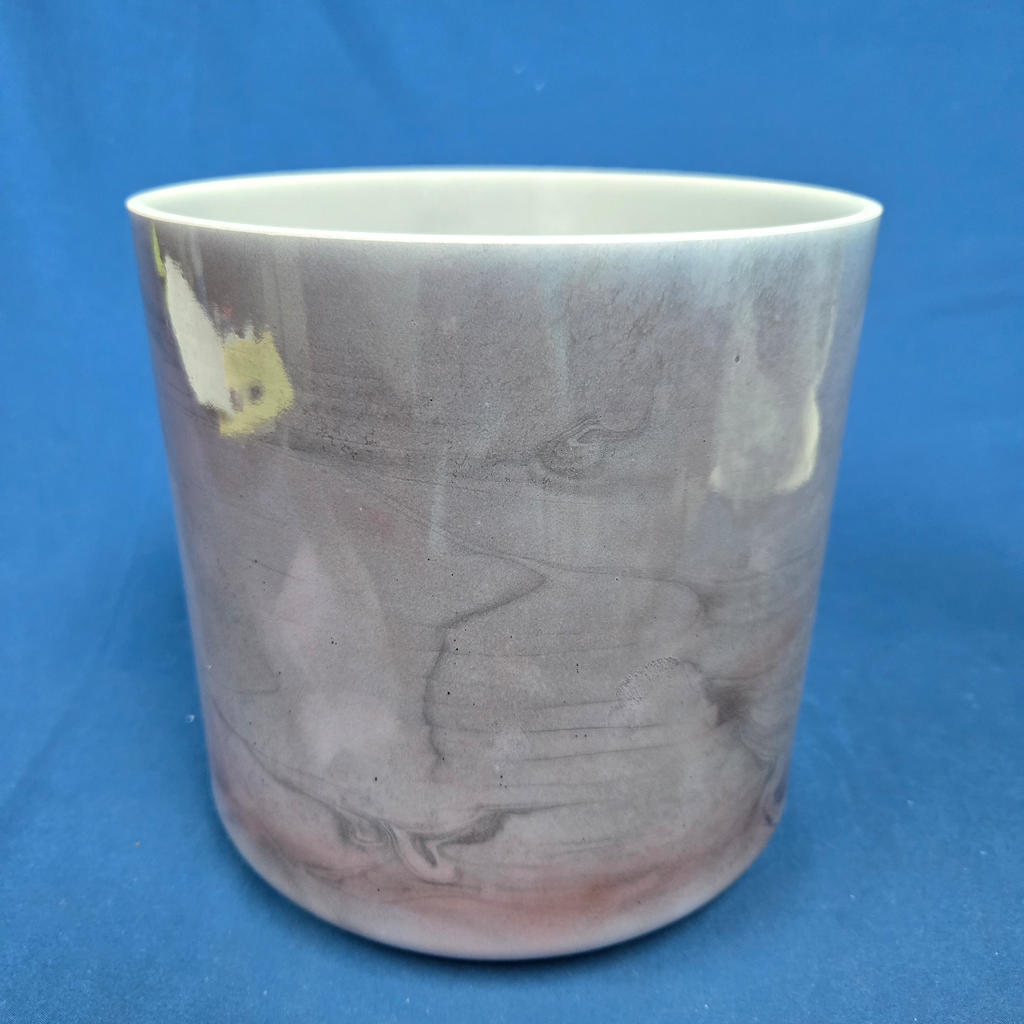 [4620] Malaya Purple Garnet Infused Quartz Crystal Singing Bowl | 8" | 4 E +39 | 337 Hz