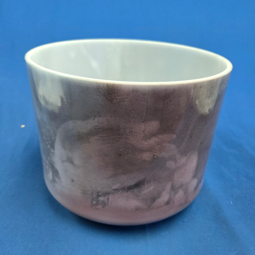 [4627] Malaya Purple Garnet Infused Quartz Crystal Singing Bowl | 9" | 4 F -27 | 343 Hz