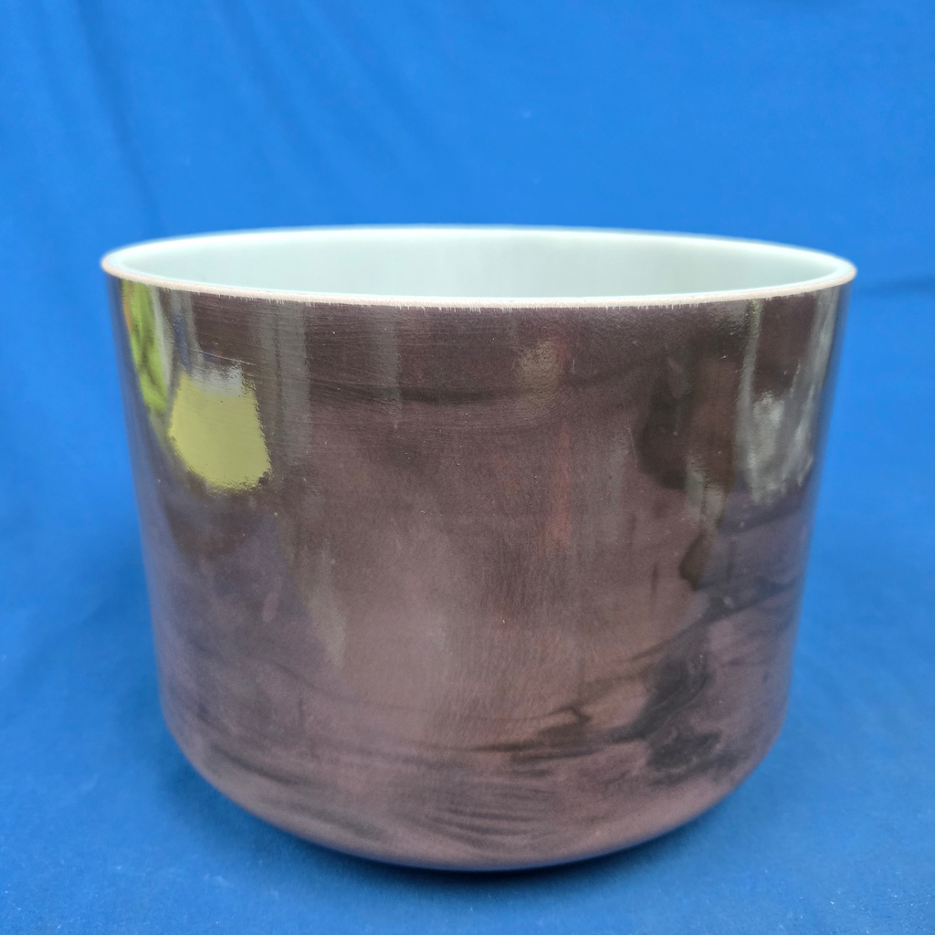 [4633] Malaya Purple Garnet Infused Quartz Crystal Singing Bowl | 9" | 4 F +39 | 357 Hz