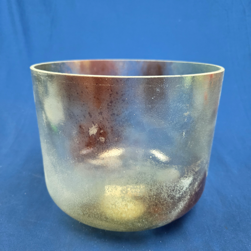 [4639] Fluorite Infused Quartz Crystal Singing Bowl | 10" | 3A#-33 | 228 Hz