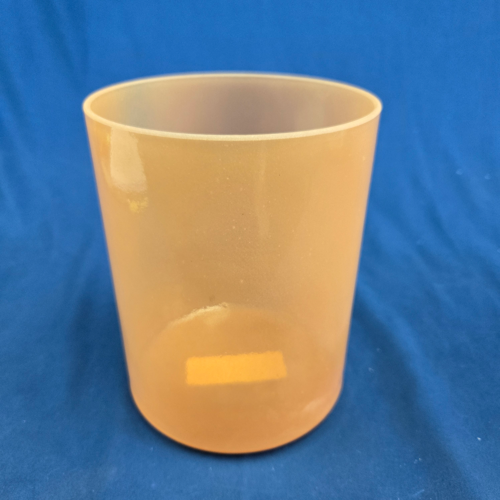 [4710] [4710] Orange Sapphire Infused Quartz Crystal Singing Bowl | 6" | 4A+32 | 448 Hz