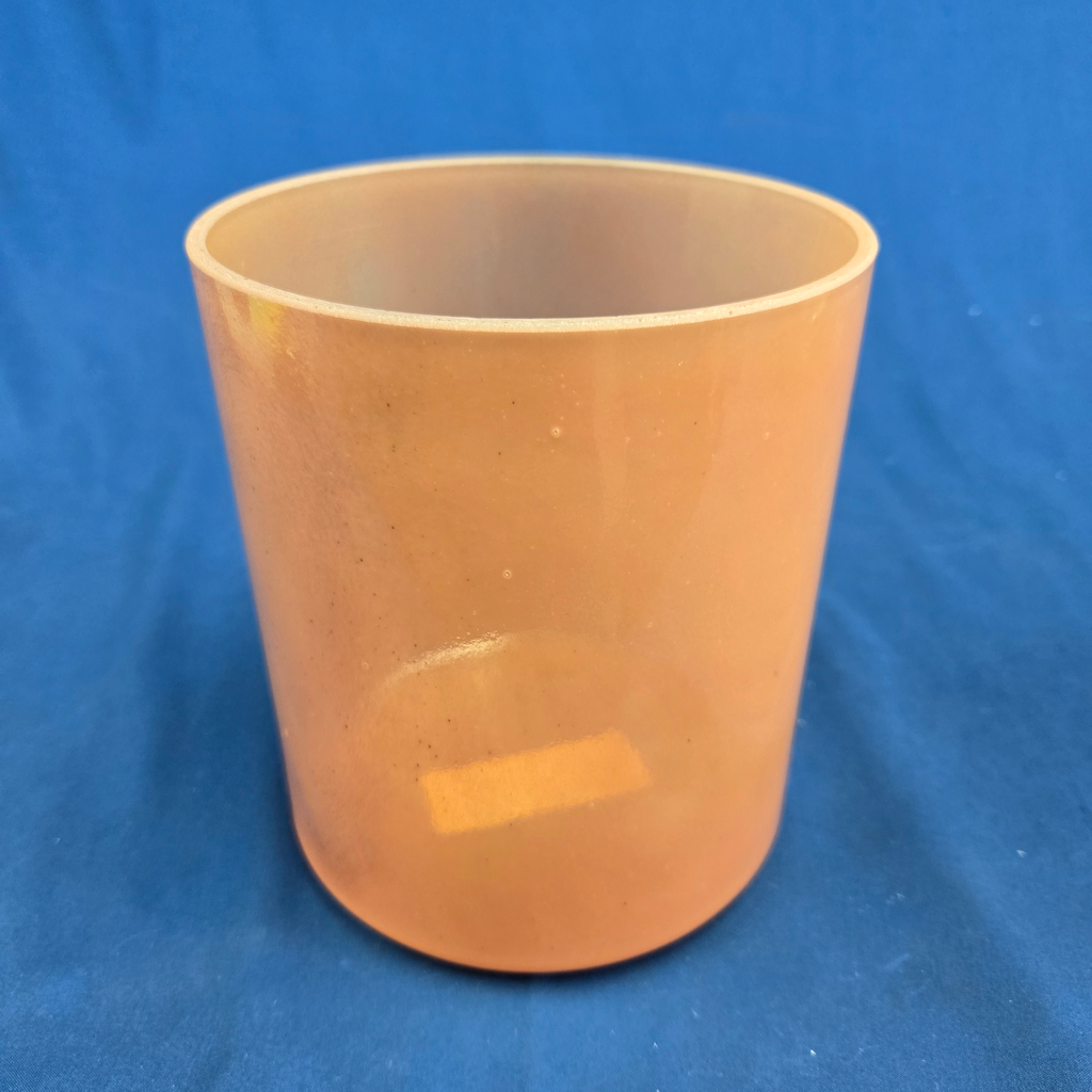 [4715] [4715] Orange Sapphire Infused Quartz Crystal Singing Bowl | 6" | 5C+7 | 556 Hz