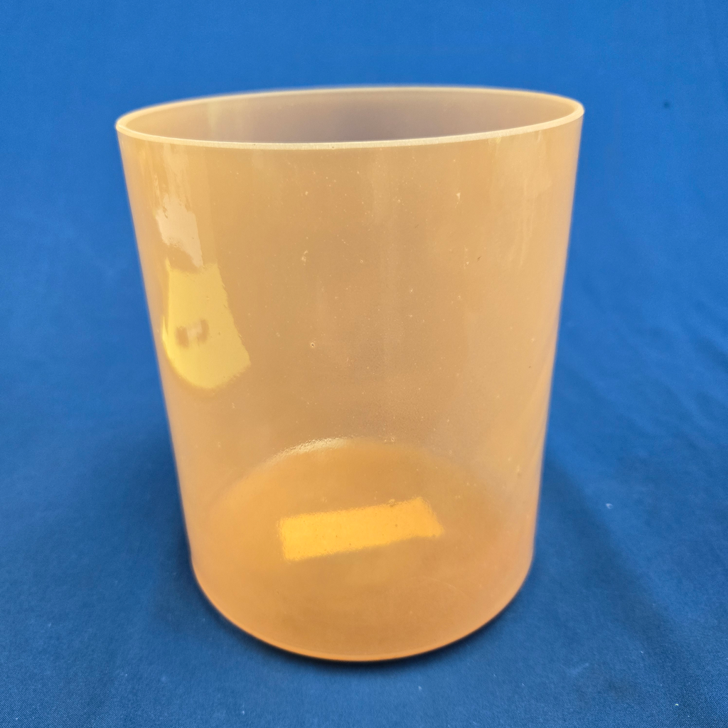 [4716] Orange Sapphire Infused Quartz Crystal Singing Bowl | 6" | 4G+3 | 392 Hz