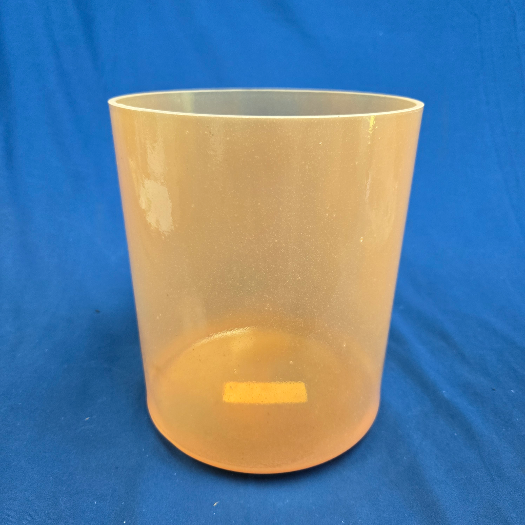 [4726] Orange Sapphire Infused Quartz Crystal Singing Bowl | 7" | 4E -32 | 323 Hz