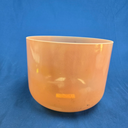 [4739] Orange Sapphire Infused Quartz Crystal Singing Bowl | 9" | 4 E +23 | 334 Hz