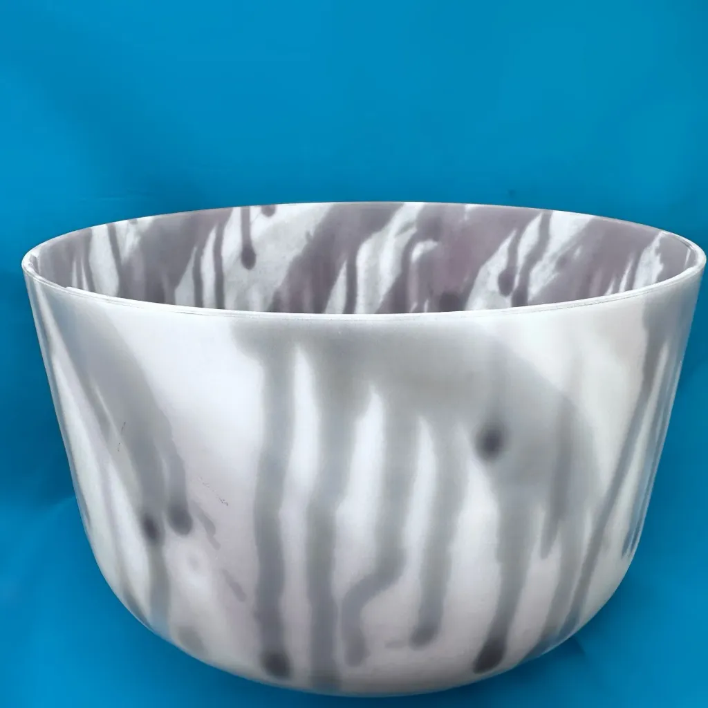 [487] Lepidolite Quartz Crystal Singing Bowl | 12" F Note | #487