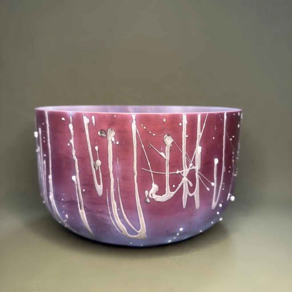 [1572] Purple Lace Agate Quartz Crystal Singing Bowl | 10" B Note | A=432 Tuning | #1572