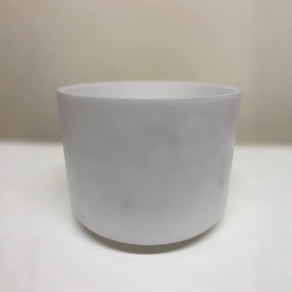Opaque Quartz Crystal Singing Bowl | 8" E Note (+39) | C=528 Tuning | #279