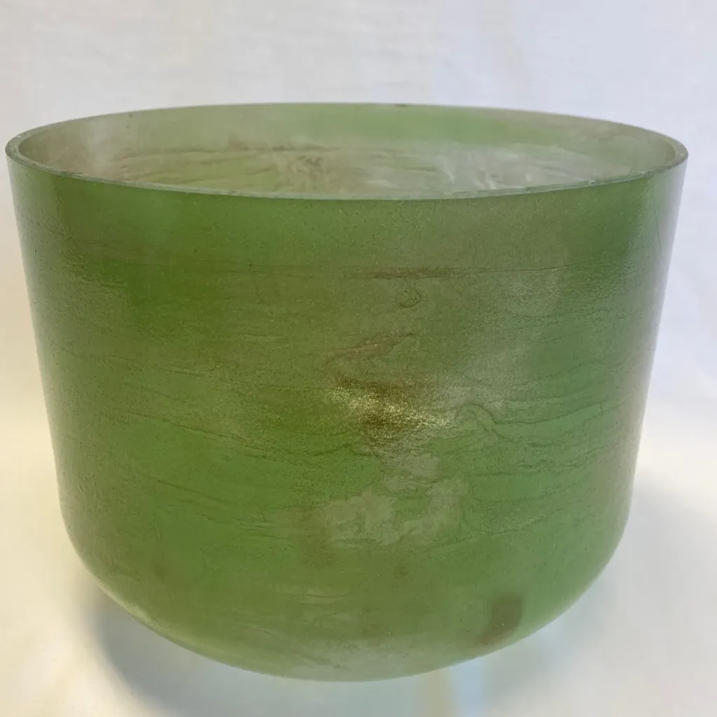 Epidote Quartz Crystal Singing Bowl | 10" B Note (-43) | Grounding Frequencies | #311