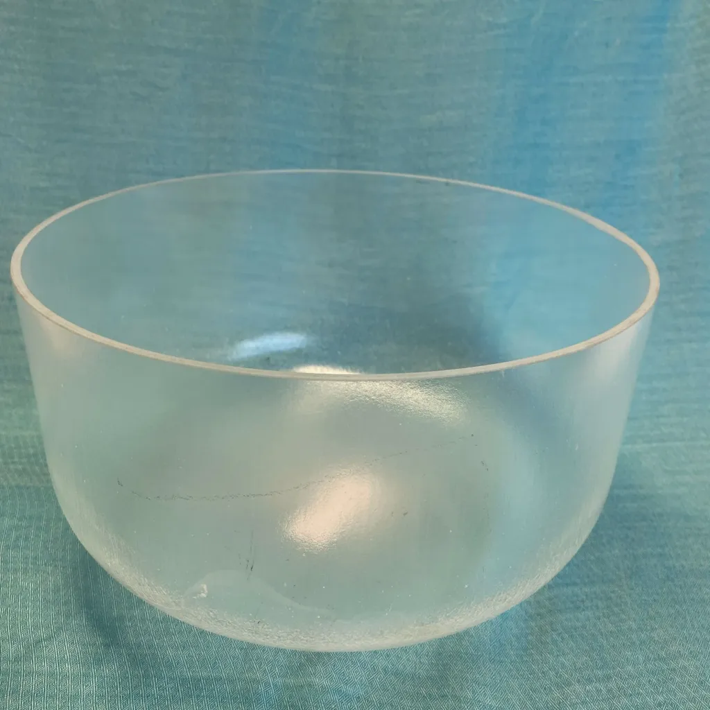 [444] Clear Quartz Crystal Singing Bowl | 12" A# Note (-28) | A=432 Tuning | #444