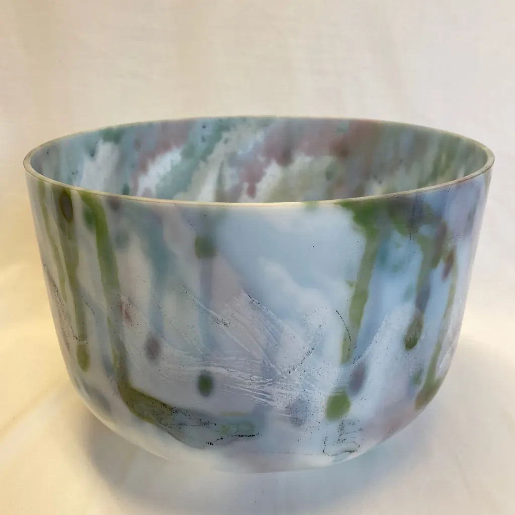 [473] Dragon's Blood, Sacred Geometry Tea Quartz Crystal Singing Bowl | 12" D Note (+45) | Uplift Frequencies | #473