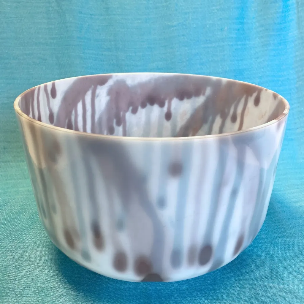 Lepidolite Quartz Crystal Singing Bowl | 12" F Note (+43) | Uplift Frequencies | #482