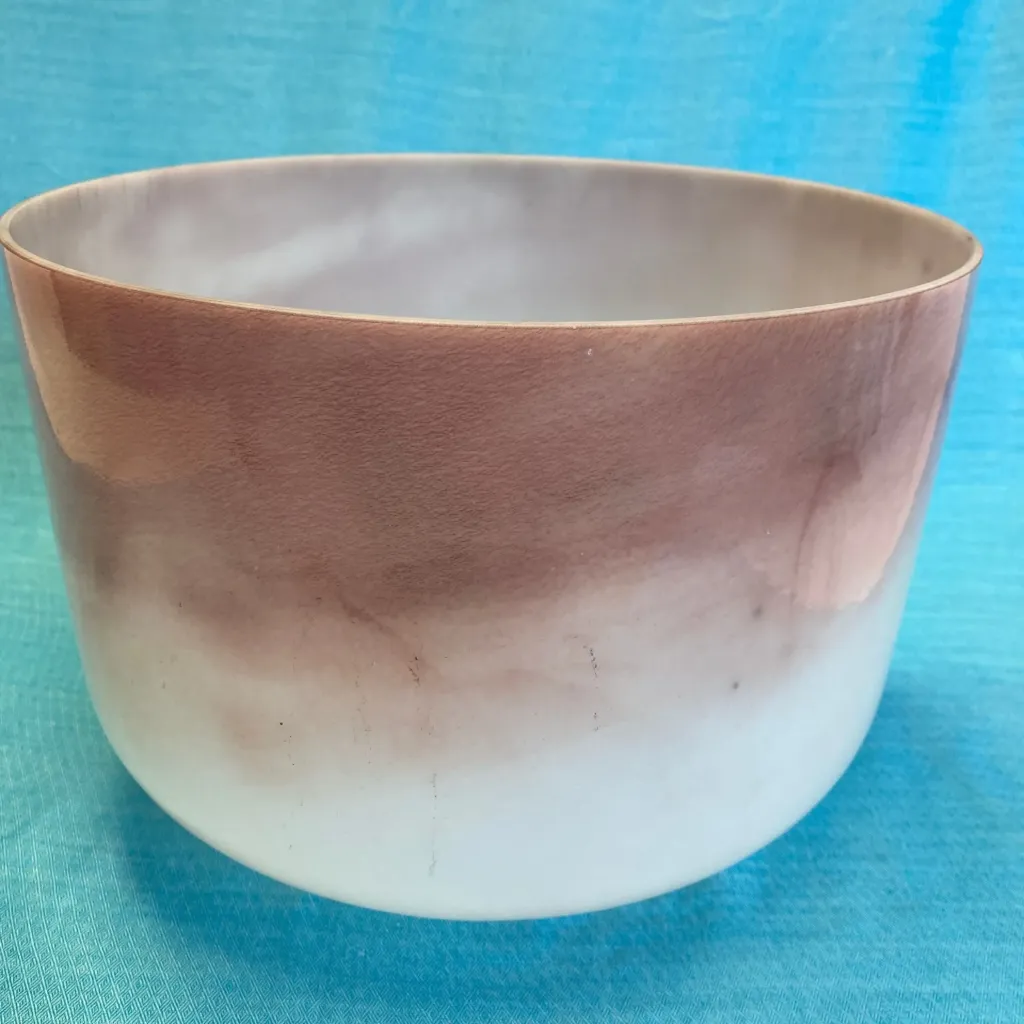 [489] Halite Quartz Crystal Singing Bowl | 12" A# Note (+46) | Uplift Frequencies | #489