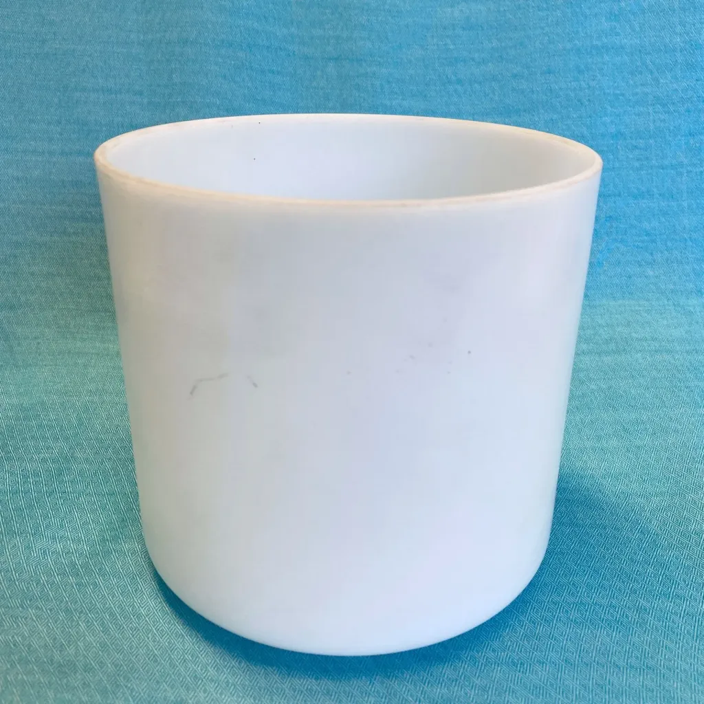 [755] Opaque Quartz Crystal Singing Bowl | 6.5" B Note (-37) | Grounding Frequencies | #755