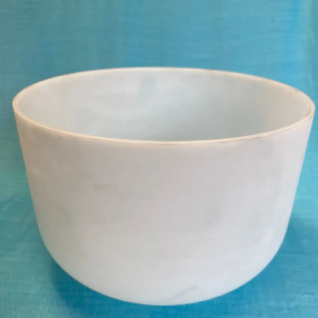 Opaque Quartz Crystal Singing Bowl | 12" F Note (+39) | Uplift Frequencies | #882
