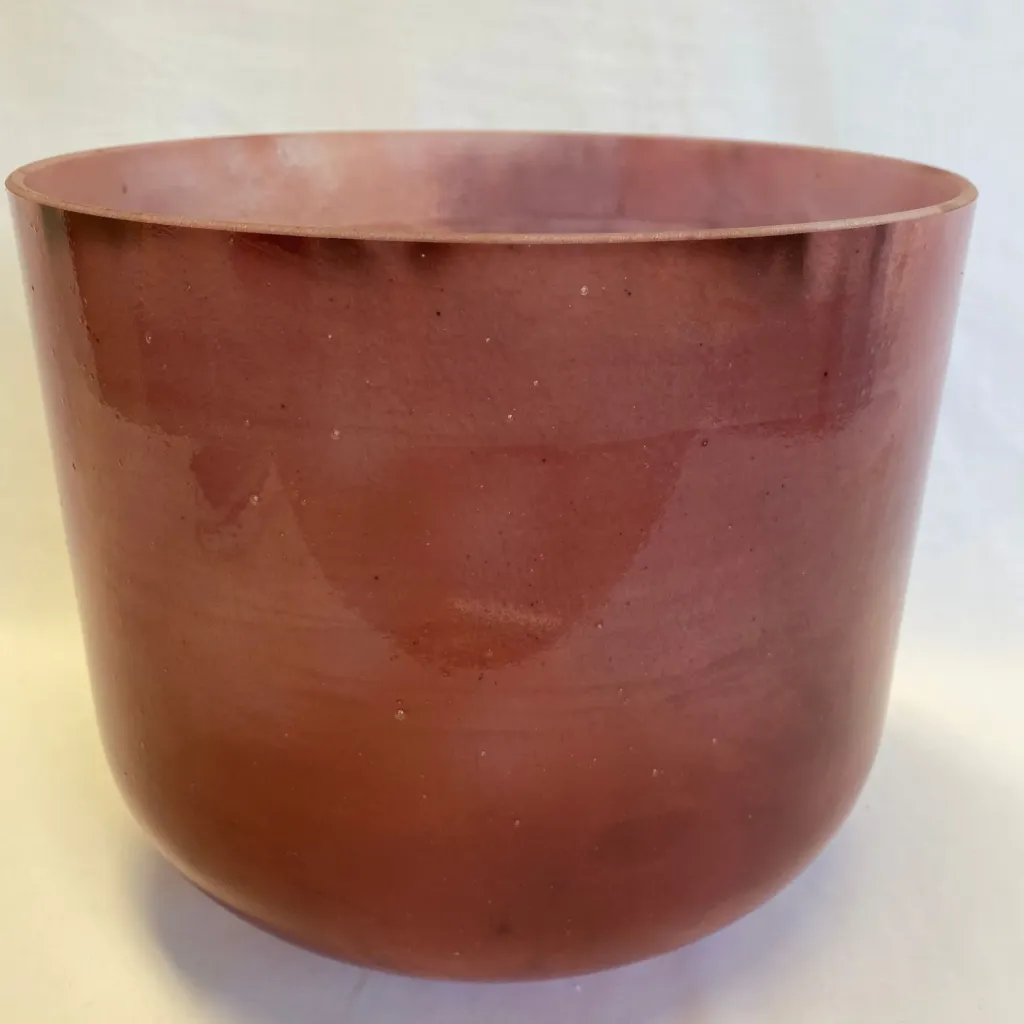 Peach Garnet Quartz Crystal Singing Bowl | 10" A Note (-15) | Grounding Frequencies | #1483