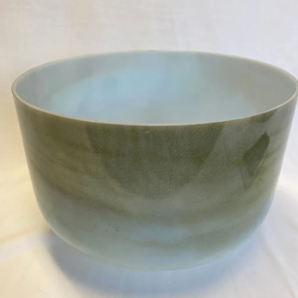 [1893] Chrysocolla Quartz Crystal Singing Bowl | 12" D# Note (-30) | A=432 Tuning | #1893
