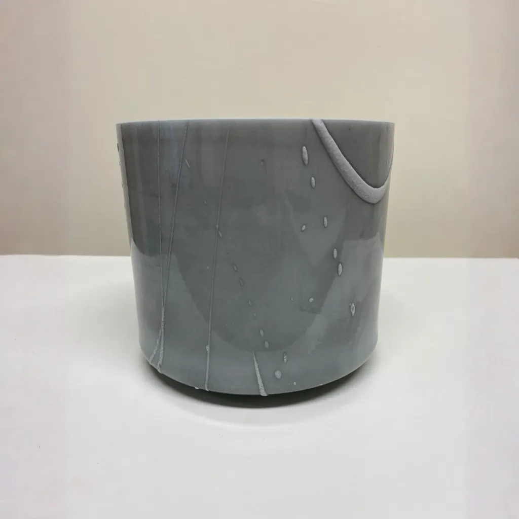 Stibnite Quartz Crystal Singing Bowl | 6.5" F# Note (+35) | C=528 Tuning | #1042