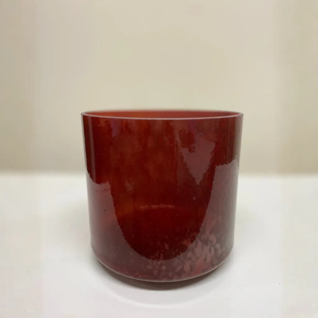 [1329] Red Spinel Quartz Crystal Singing Bowl | 6.5" A Note | C=528 Tuning | #1329