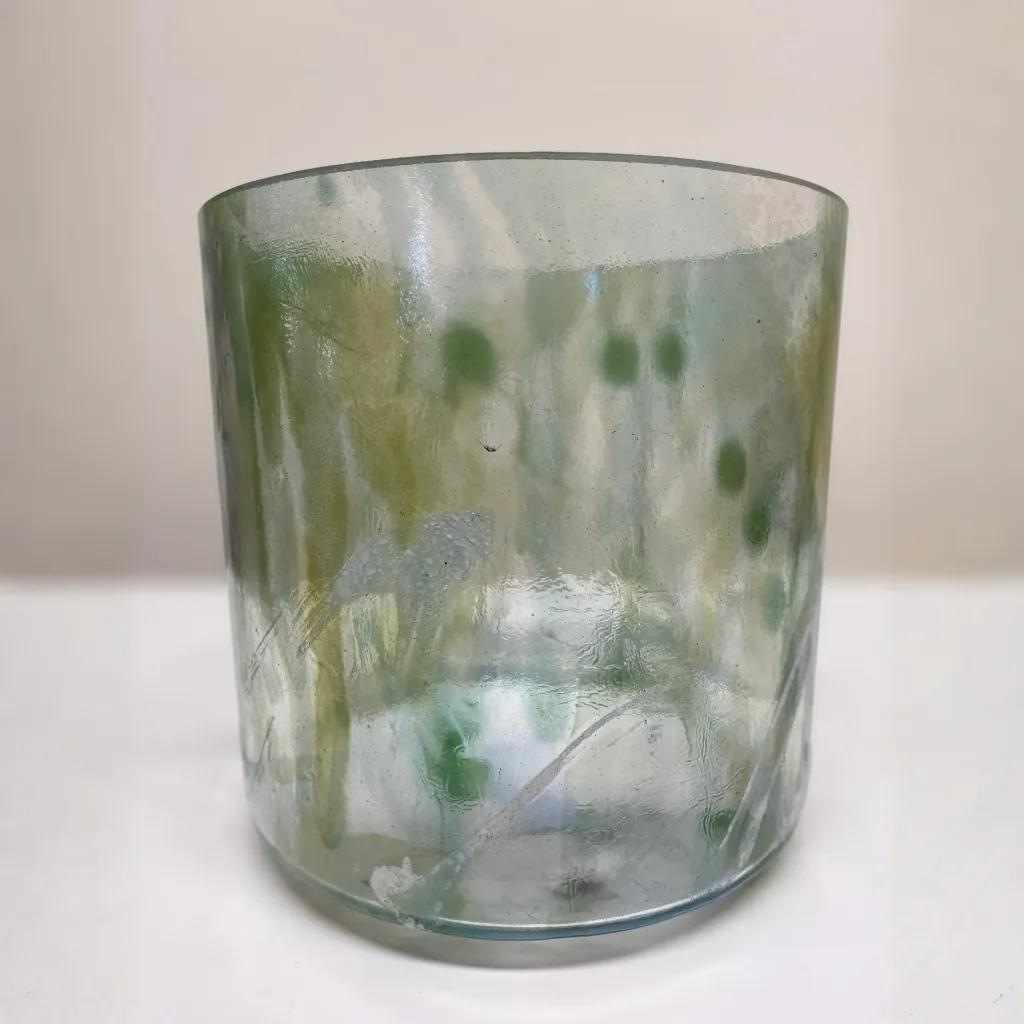 [344] Sacred Geometry Tea Quartz Crystal Singing Bowl | 7" D# Note | #344