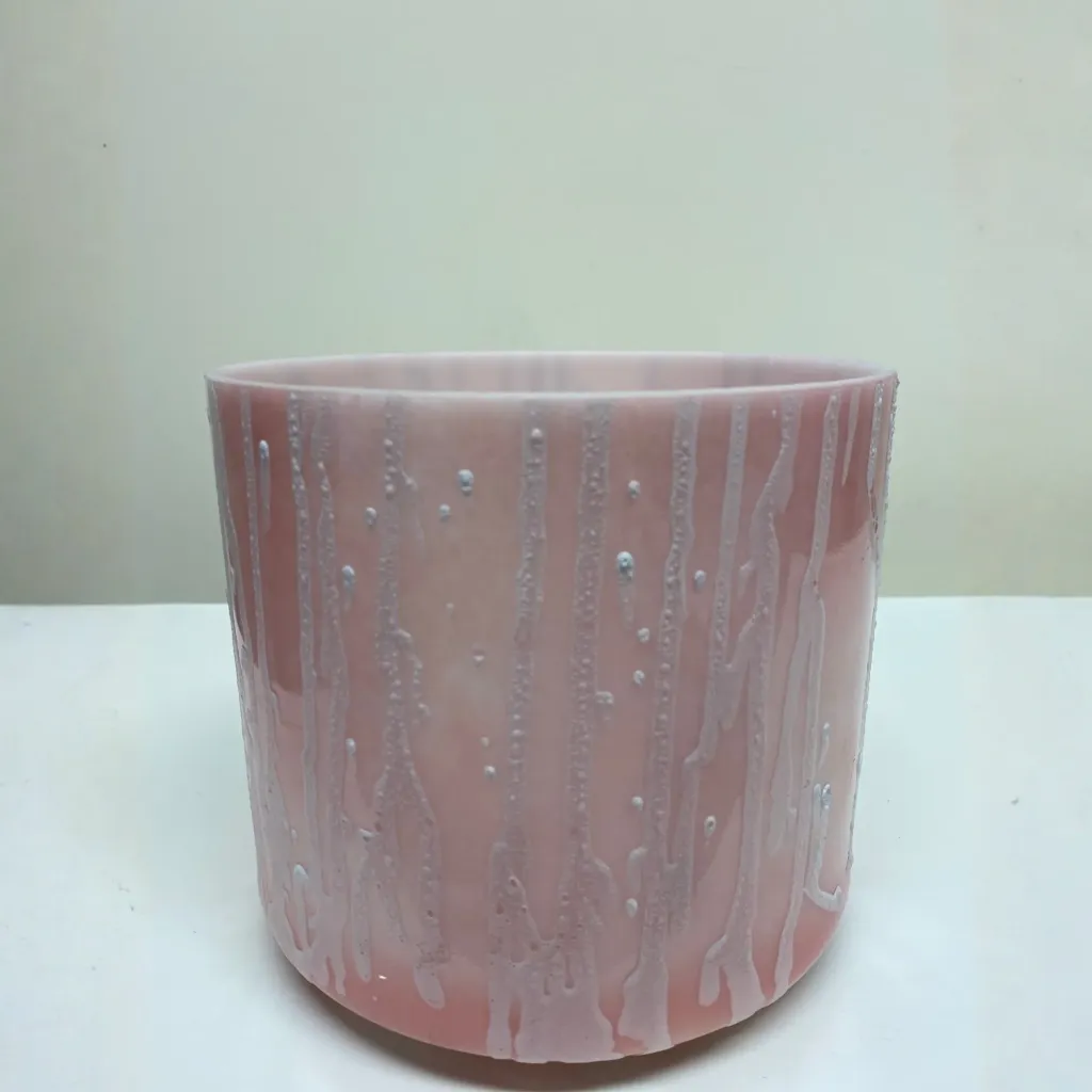 Cobalt Calcite Quartz Crystal Singing Bowl | 7" F# Note | C=528 Tuning | #1378