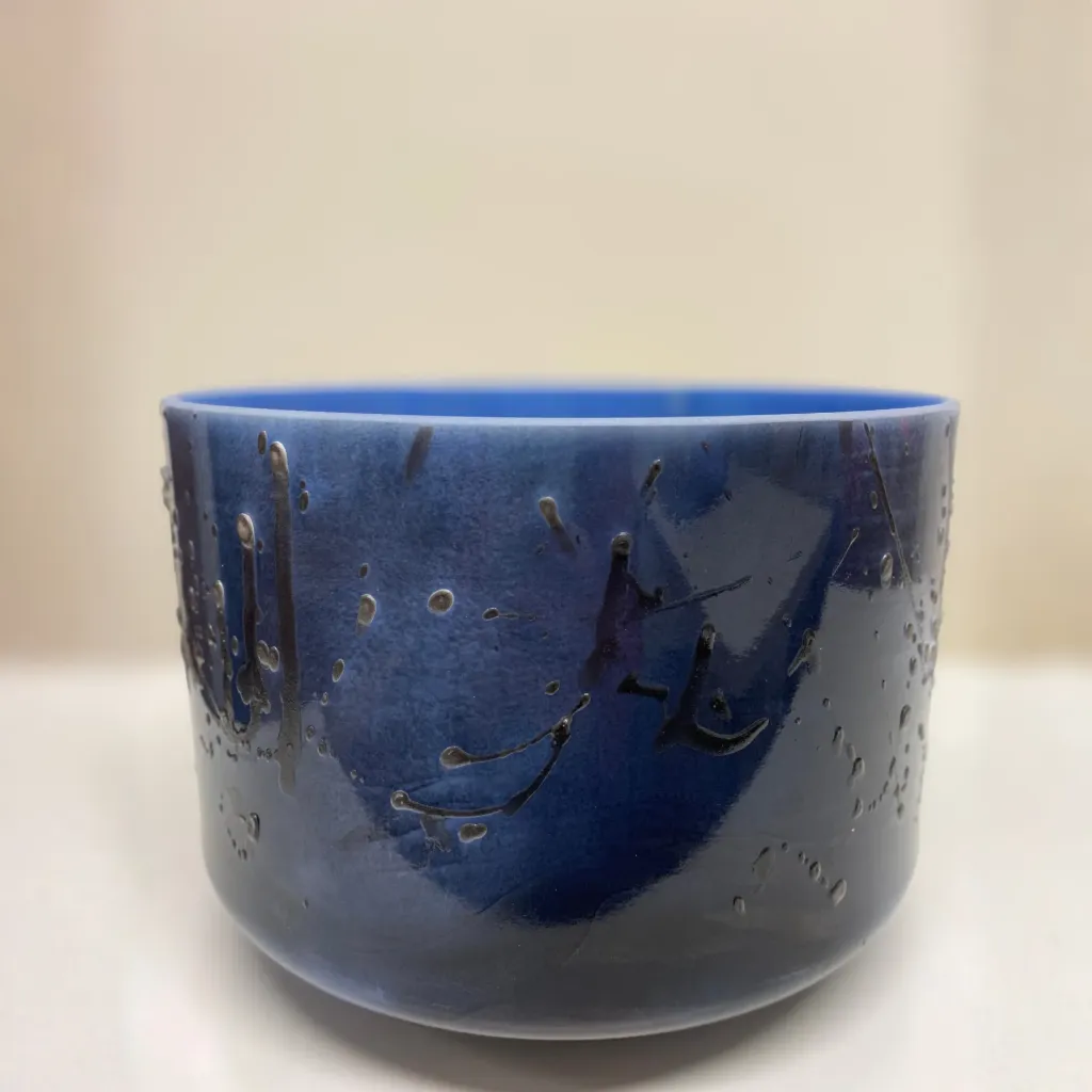 [1094] Lapis Lazuli Quartz Crystal Singing Bowl | 9" F Note (+5) | #1094