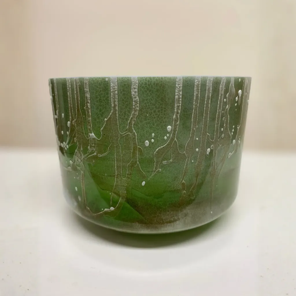 Green Aventurine Quartz Crystal Singing Bowl | 9" C Note | #1109