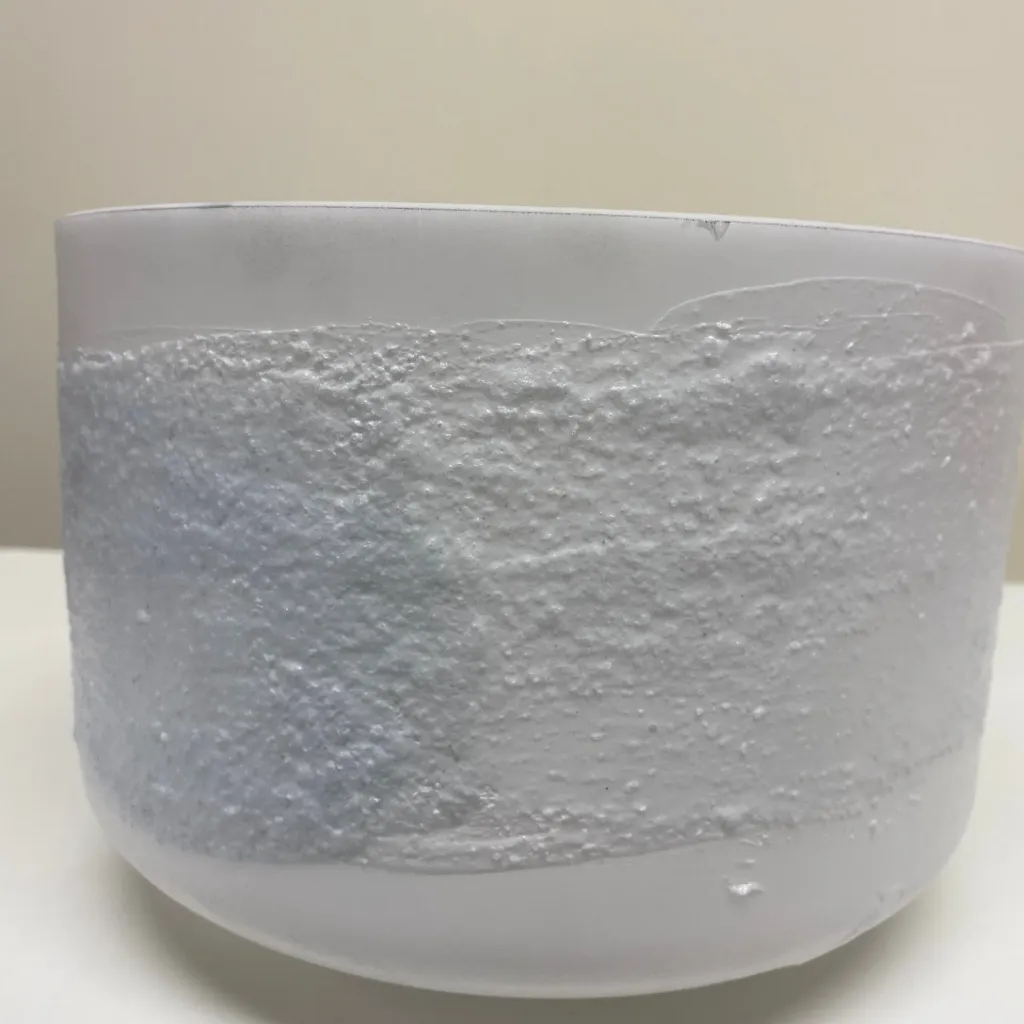 [1152] Pure Epsom Salt Quartz Crystal Singing Bowl | 9" E Note | A=432 Tuning | #1152