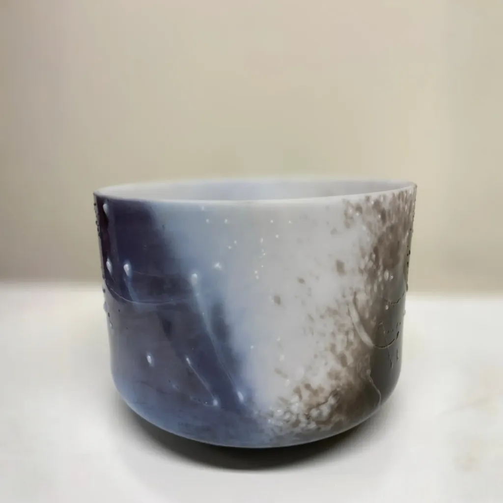 [1163] Purple Lace Agate Quartz Crystal Singing Bowl | 9" F# Note (-20) | Grounding Frequencies | #1163