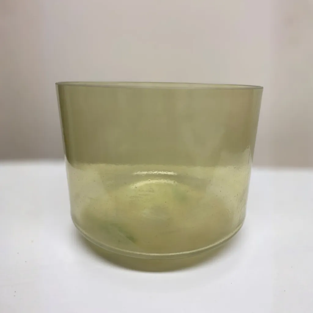 [1537] Apache Peridot Quartz Crystal Singing Bowl | 9" C# Note (-35) | A=432 Tuning | #1537