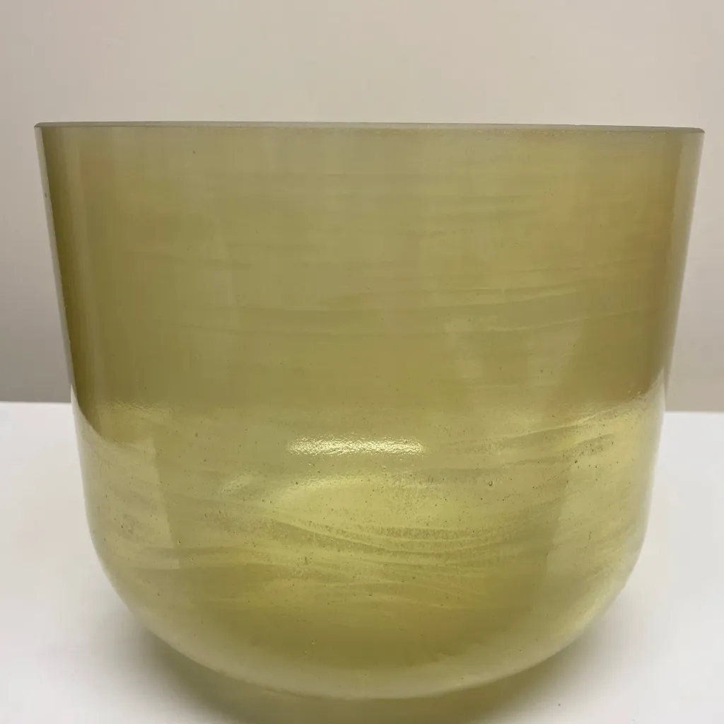 [1487] Apache Peridot Quartz Crystal Singing Bowl | 10" G# Note | C=528 Tuning | #1487