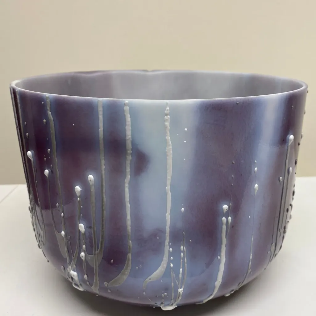 Purple Lace Agate Quartz Crystal Singing Bowl | 10" G# Note (-45) | #1570