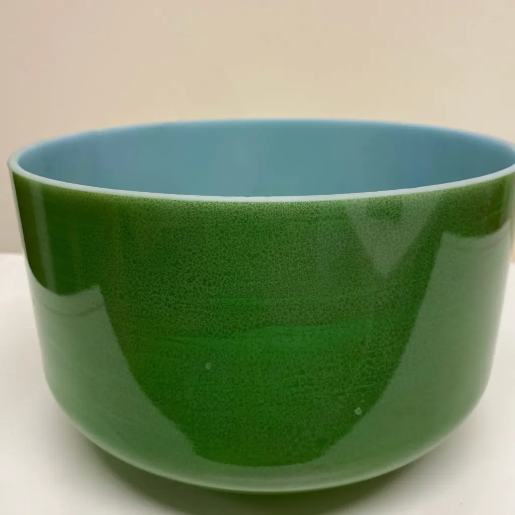 [1720] Dioptase Quartz Crystal Singing Bowl | 10" D Note (+35) | C=528 Tuning | #1720