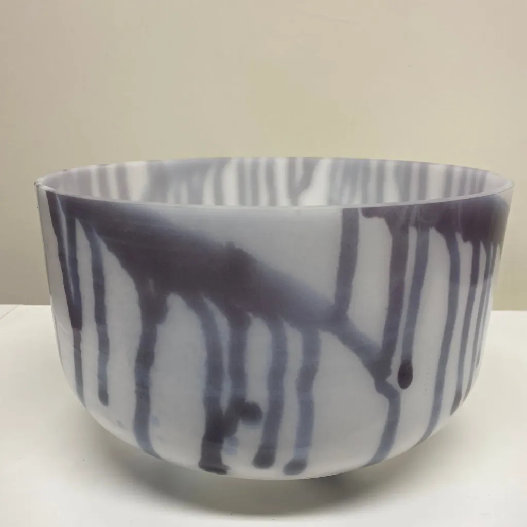 Lavender Flower Quartz Crystal Singing Bowl | 12" G Note (+14) | A=432 Tuning | #476